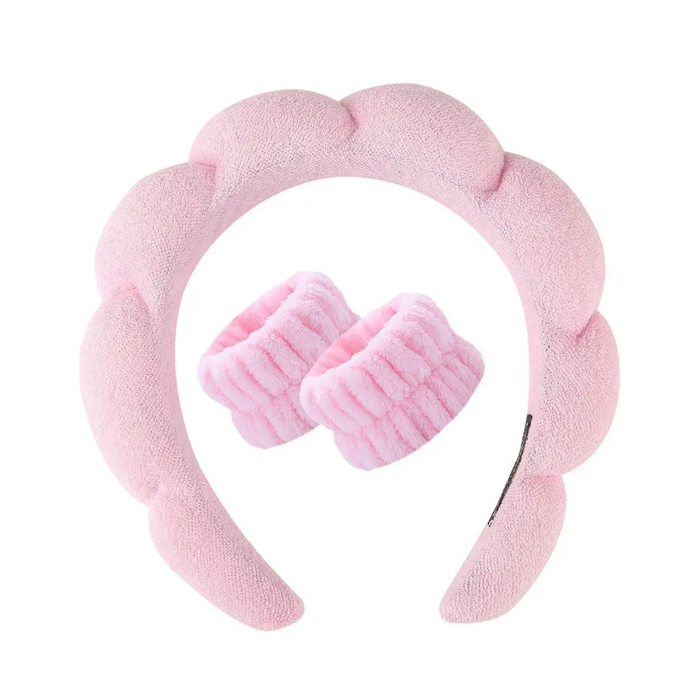 Spa Headband for Skincare – Soft Plush Makeup Headband, Keeps Hair Away for Face Wash, Makeup & Daily Routine bubble dallas comfort