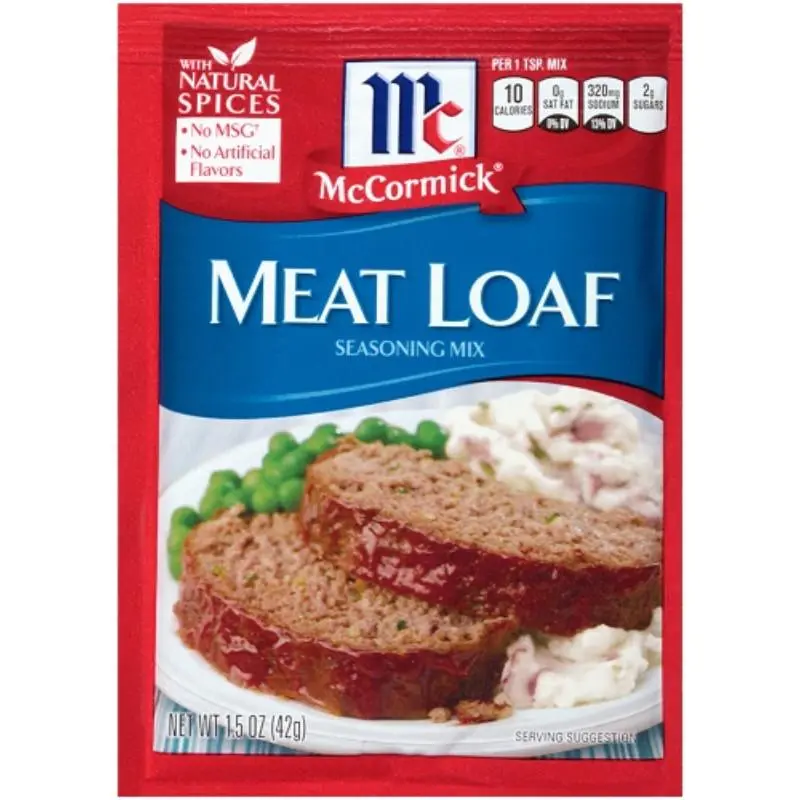 McCormick Meat Loaf Seasoning Mix Packets (6-Pack, 1.5oz Each) - Savory Flavor Spice Blend, Ambient Pantry Safe Rub for Family Dinners, Ideal for All Ages Cooking