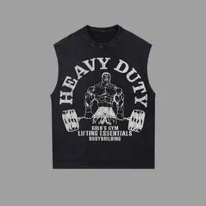 [GoldenIron] Gold's Gym Lifting Essentials Bodybuilding Retro Unisex Washed Tank top, T-Shirt , 100% Heavy Cotton Gold's Gym Workout Hoodie Tee, Men's Sport Outfit, Gym Men's Hoodie T-shirt - Tank Top, Muscle Training Shirt, Gift for man