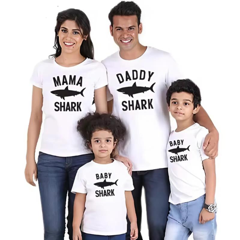 Family Matching T-Shirt, Baby Family Shark T-Shirt, Gift For Family, Gift For Mom, Gift For Dad, Top Trending
