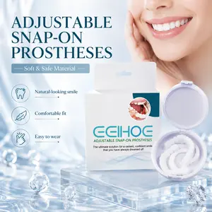 Adjustable Snap-On Orthodontic Denture Kit, Moldable Temporary Teeth for Instant Coverage, Natural Comfortable Whitening Oral Solution for Quick Beautiful Smile, Teeth Veneer