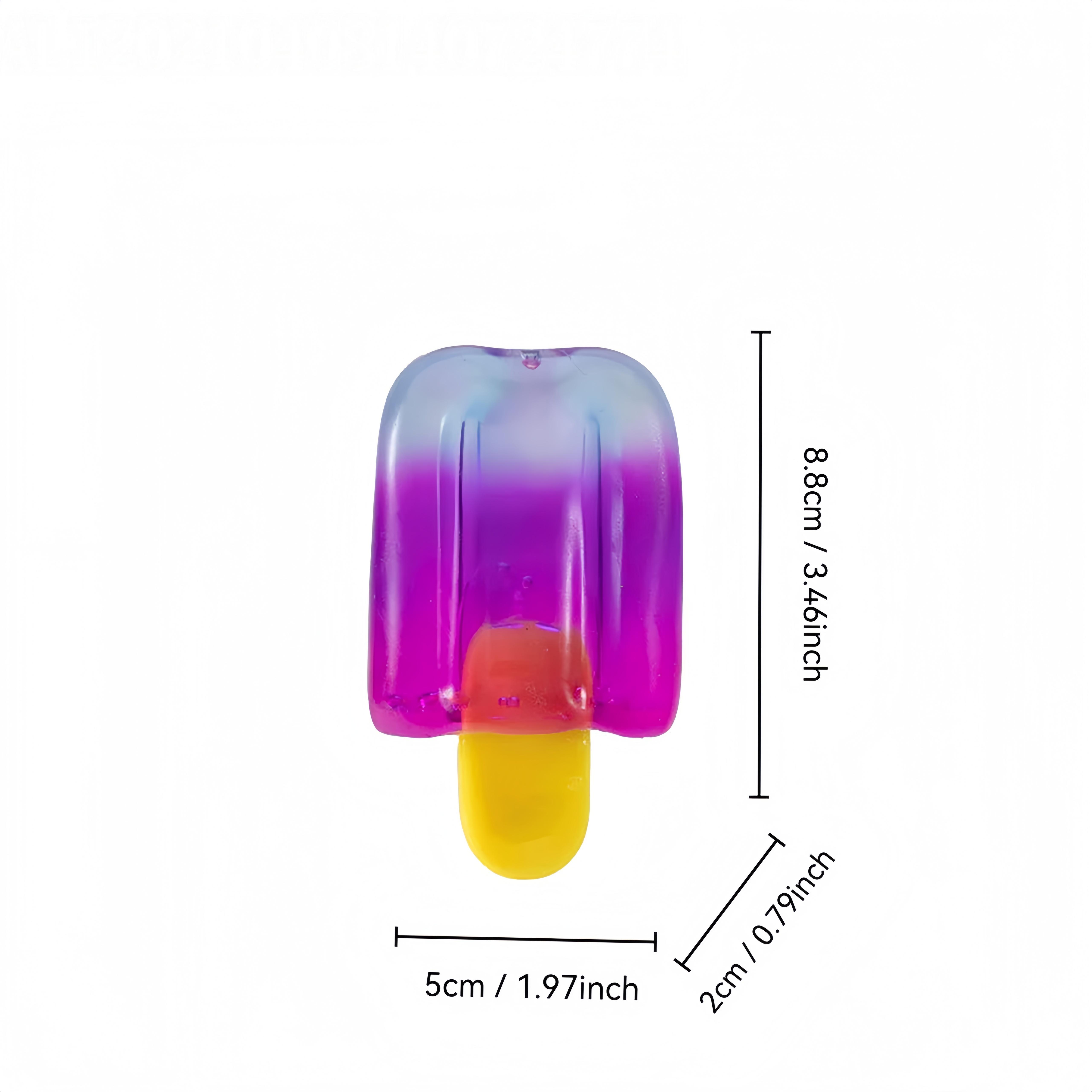 1pc Ice Cream Maltose Squeeze Toy, a soft,slow-rebound sensory toy.Needoh Giant Soft Ice Cream Stick Bead Toy, Stress Relief, Anxiety, Adhd, Autism, Boys, Girls, Adults, Calming Toy，A breathable, relaxing, soft, and slow-bouncing stress-relief desk gadget