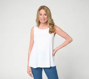 Susan Graver Sequin Knit Lined Scoop Neck Sleeveless Top