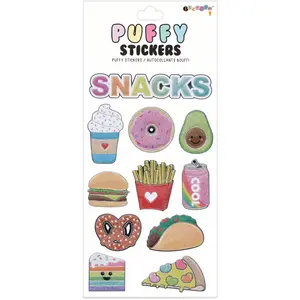 Snack Puffy Stickers