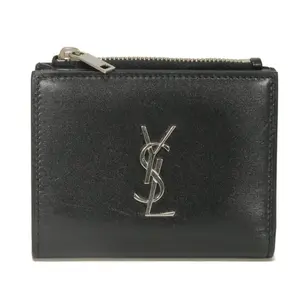 Pre-owned Yves Saint Laurent Calfskin Small Leather Goods Saint Laurent Paris Cassandra Compact Wallet bifold wallet