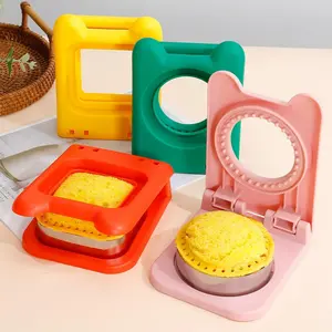 One piece sandwich edging machine, children's lunch sandwich cutter, shell less breakfast sandwich cutter and sealing machine set is perfect for lunch boxes and bento boxes for children, boys and girls