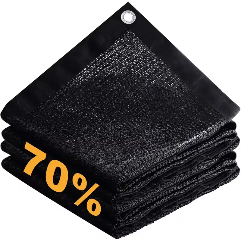 inCustom 70% Sun Shade Cloth, Heavy‑Duty HDPE UV Resistant Mesh Tarp with Reinforced Grommets, Breathable Sunblock Shade Net for Patio, Backyard, Pergola, Greenhouse, Chicken Coop, Garden Plants