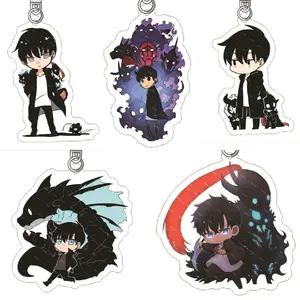 Anime Solo Leveling keychains charms Sung Jinwoo and Shadows