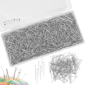 2000Pcs Straight Pins for Sewing 1 Inch Dressmaker Pins Fine Sharp Pins with Flat Head Craft Pin for Jewelry Making DIY Quilting Fabric and Garment Sewing Sewing Supplies Crafts