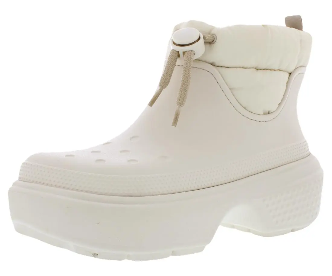 Crocs Stomp Puff Boot Unisex Shoes, Color: Stucco