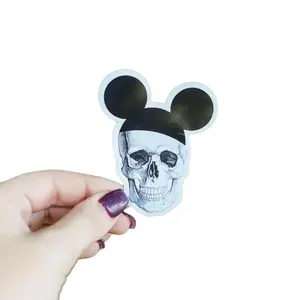 Halloween Sticker, Mouseketeer Skeleton Sticker, Funny Sticker, Gift, Stickers, Laptop Stickers, Vinyl Stickers, Water Bottle Sticker Decor Decorative