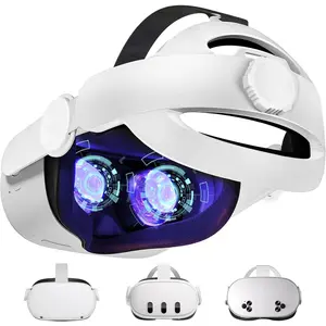 Head Strap for Meta Oculus Quest 2/3/3s, 3-in-1 Adjustable Halo Headband, Replacement for Elite Strap, Enhanced Comfort Gaming Immersion VR Accessories Compatible with Oculus/Meta Quest 2/3/3s
