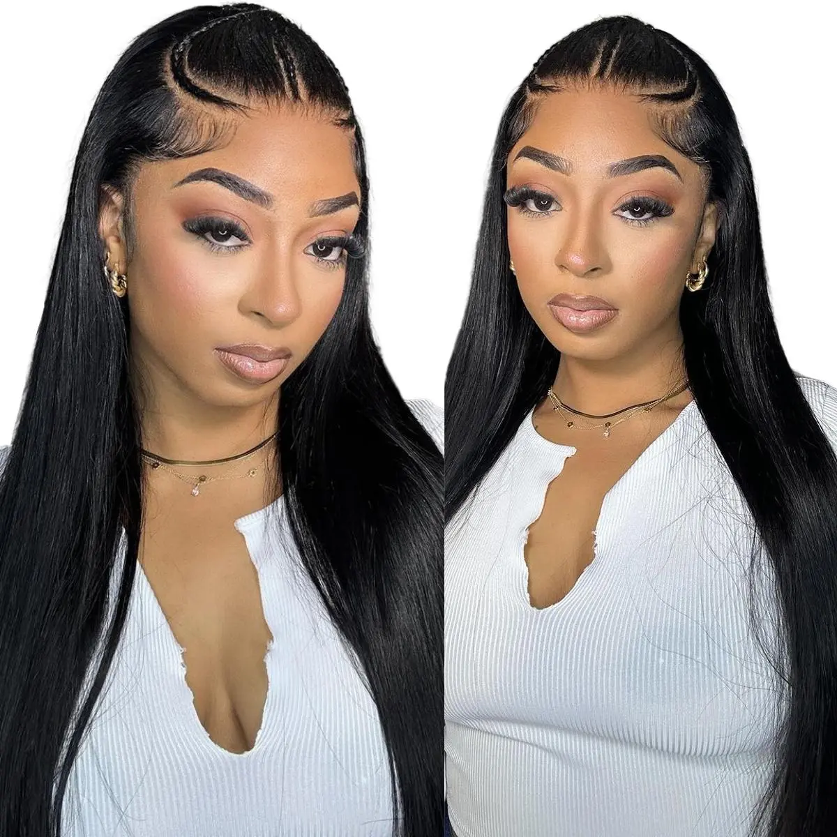 Asteria Hair Stylist Straight 13x4 Lace Frontal Glueless Wig with Bleached Knots for Beginners Dealsforyoudays