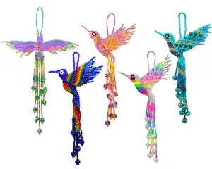 Beaded Ornament - Colorful Beaded Hummingbird Ornaments with Elegant Design