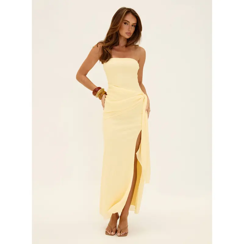 maxi silk black dress Betina Bow Front Maxi Dress - Black