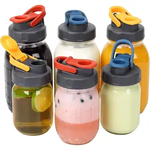 Jar Lids, 4/6-Pack Wide/Regular Pour Spout Flip Cap Lids for Ball Brand Mason Jars, for Drinking Salad Dressing & Food Storage, Drink ware, Tumbler , not included Jars, Bpa Free Leakproof Kitchen Containers Utensils, mothersdaygift
