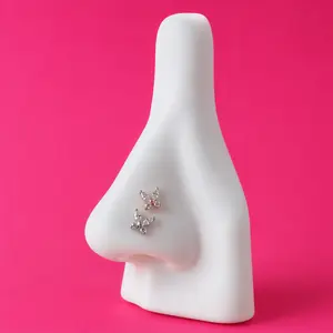 *Customize* Titanium Butterfly Nose Ring/ Labret