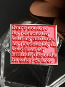 Slogan Enamel Pin, Fashion Brooch for Women & Men, Enamel Pin Suitable for Backpacks, Jeans, Scarves, Hats Decoration, Trendy All-match & Exquisite Brooch for Birthday Gift