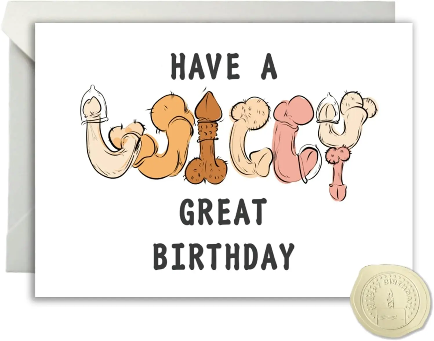 Funny Birthday Card for Women Men|Rude Birthday Card for Female Friends| Funny Rude Adult Theme Bday Cards ‘Willy Great Birthday’