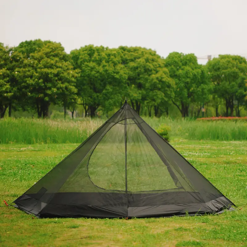 1Pcs 2m Mesh Half Inner Tent Camping Anti-mosquito Inner Tent Suitable For Hot Tent Black