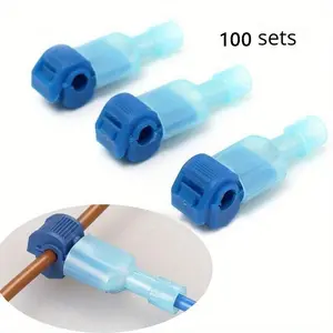 50pcs/100pcs Fast Electrical Connector Curly Terminal: 25/50sets of Insulated Negative Terminals Durable Reliable Connectors