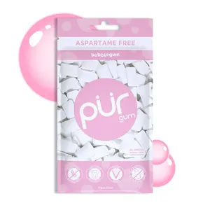 PUR Gum | Aspartame Free Chewing Gum | 100% Xylitol | Natural Bubblegum Flavored Gum, 55 Pieces (Pack of 1)