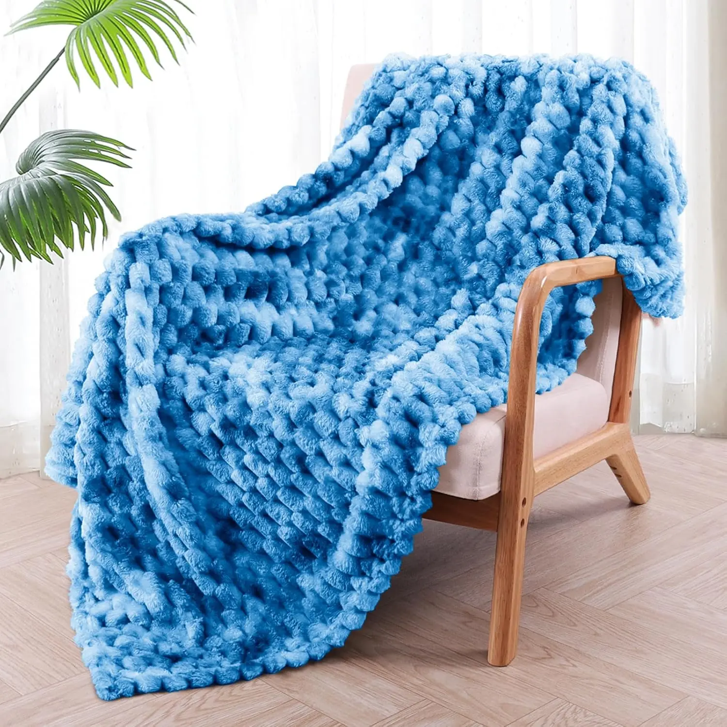 Modern 3D Stylish Jacquard Microfibre Velvet Tie-Dye Camel Blanket - Twin Size, 90x66 in, Soft Lightweight Bedding Throw for Indoor Activities, Machine Washable