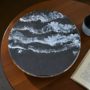 Lazy Susan Decorative 12.5" Round Serving Tray (Food Safe)