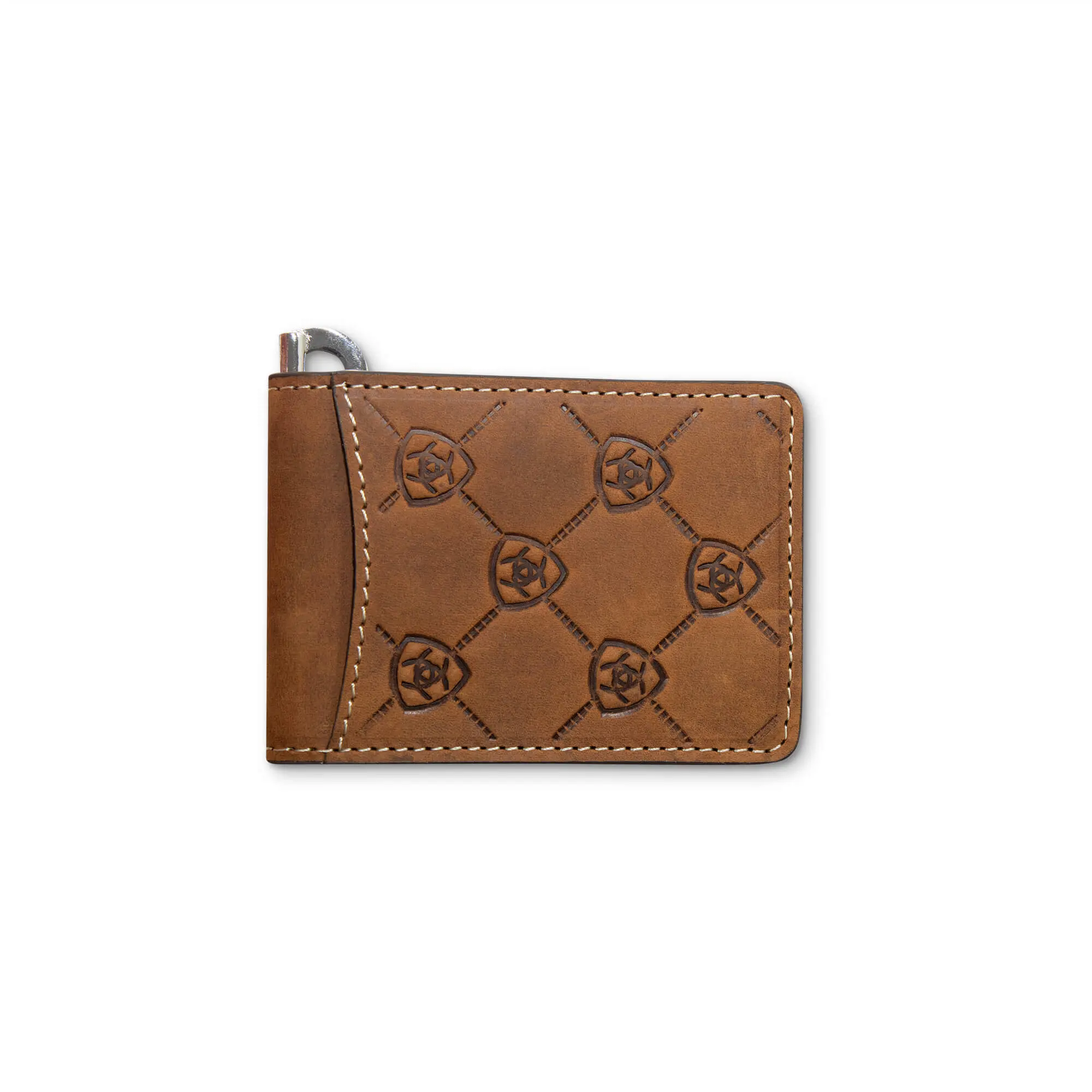 Men's Logo Print Money Clip Wallet