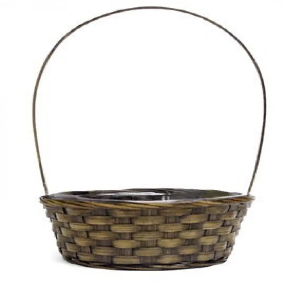 MDR Trading AI-4525GB-Q01 Brown Woven Long Handled Basket