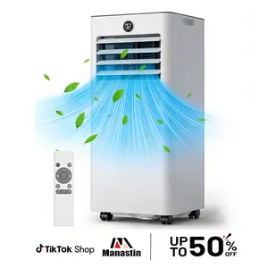MANASTIN【SummerVibes】8000-10000 BTU EasyCool Portable Air Conditioner- Cool up to 350 Sq. Ft. AC with Easy-to-Use Remote Control, Digital LED Display, 24H Timer,Sleep Mode and Complete Window Installation Kit, for Bedroom,Living Room,Home Office,Apartment
