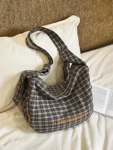 1pc Women's Fashionable Minimalist Casual Vintage Plaid Shoulder Bag Perfect for Daily Commuting, Shopping, Work, and School Versatile, Durable, and Spacious Essential for Every Woman