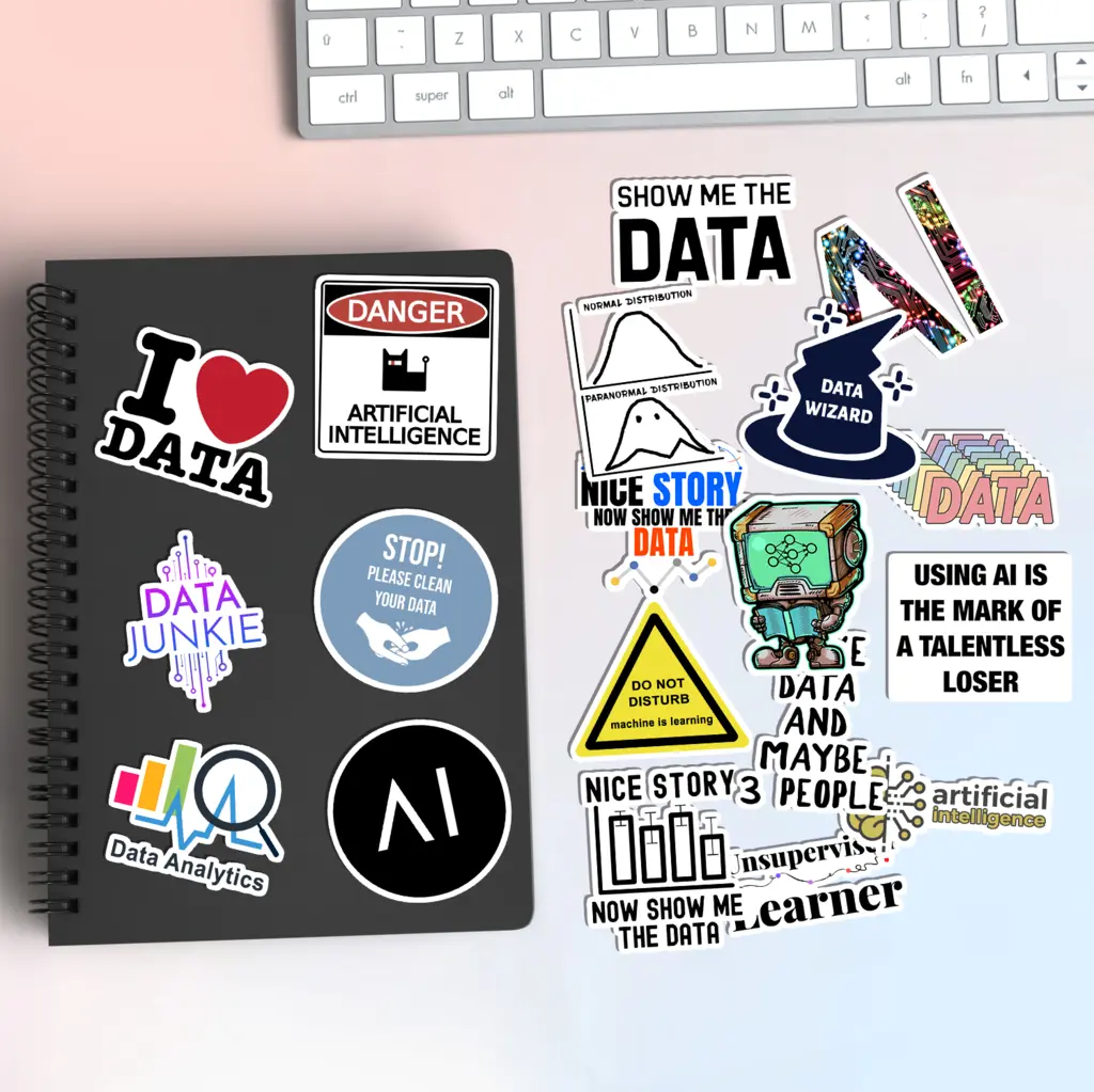 Sticker Pack 20 pcs AI Technology Stickers, Artificial Intelligence ...