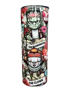 Valentine Horror Crushes - 20oz oz 20 oz. 20oz. - Skinny Straight Sublimation Tumbler - Amy's Tumbler Junkies - Your Favorite Tumbler Shop!