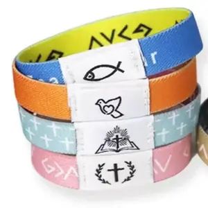 Bible-themed NFC Stretch Bracelet Sports-oriented High-frequency Chip Intelligent RFID Bracelet Strap with Symbolic Designs
