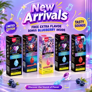AMOS TastySounds Music Lollipop, Sugar-Free Heart-Shaped Candy with Bone Conduction, Built-in Music, K-Pop Gift