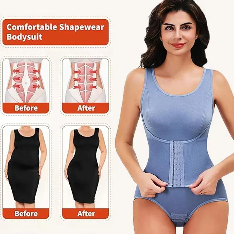 Women Zipper Bodysuit Shapewear For Daily Wear And Posture Support, Integrated Belt Body Shaper Top With Tummy Control, Waist Support, Firm Compression