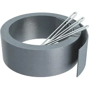 VANCANSTLE Lawn Edging, Garden Edging, Flexible Plastic Gravel Edging, Easy to Cut and Shape, for Flower Beds, Lawns and Walkways, 5 m x 7 cm (L x H) with 10 Hooks, Grey