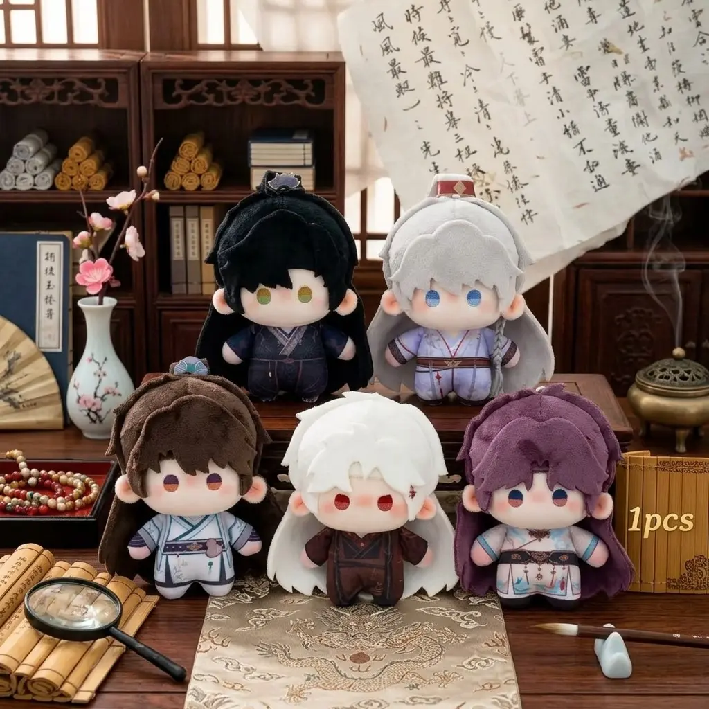 1pcs, Height 10cm/4.32in, Love and Deepspace Anime Chinese Ancient Style Plush Doll, Huggable Collectible, Collectible Stuffed Character Figure, Soft Toy - Keychain Bag Car Charm, Desk Shelf Room Decor, Birthday Christmas Gift for Anime Fans Teens