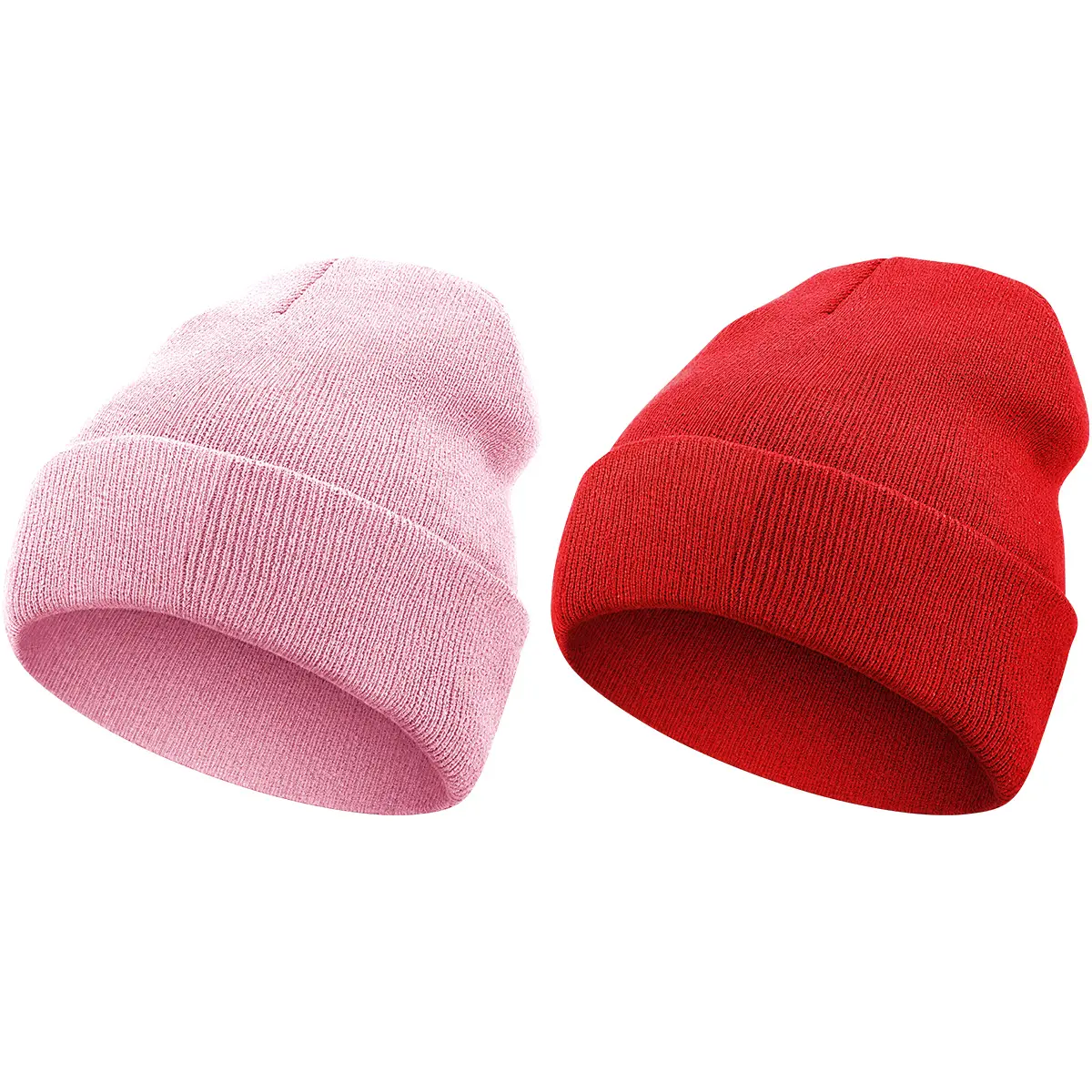 COZOME 2/4-Piece Unisex Fisherman Knitted Hat - Short Cuffed Beanie, Roll-Brim Style, Trawler Watch Skullcap for Casual Wear, Fashionable Sports & Outdoor Accessory