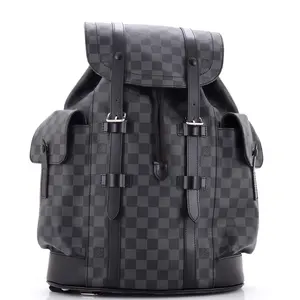Pre-owned Louis Vuitton Canvas Coated Backpacks Christopher Backpack Damier Graphite PM by Rebag