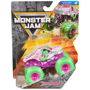 Monster Jam Official ThunderROARus Monster Truck, Nitro Neon Series 42 Die-Cast Vehicle, 1:64 Scale with Neon Wheels, Authentic Details