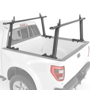 AA-Racks Model APX25 Extendable Aluminum Pick-Up Truck Ladder Rack (No Drilling Required)