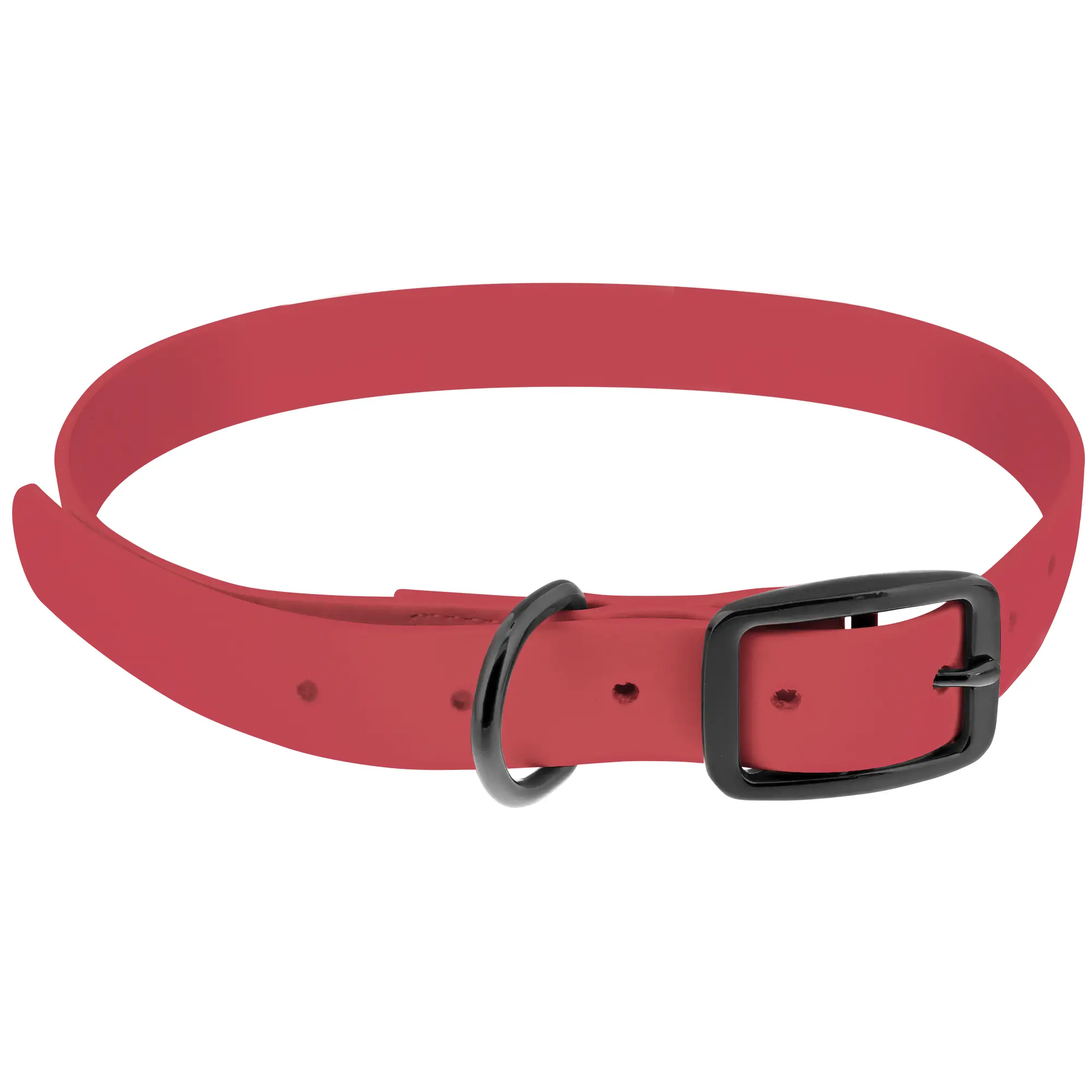 MiMu Large Silicone Dog Collar - Pink 30in Stylish Dog Collar with Prong Buckle