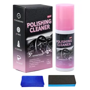 Polishing Cleaner,Car Spray Cleaner Quick Interior Detailer Polished Coated Stain Removal  UV Protection Wheel Cleaner for Effortless Car Interior Maintenance
