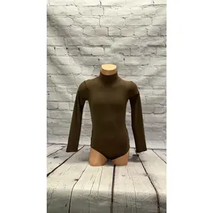 Uniform - Chocolate Ballerinas - Kids- Long Sleeve, Mock Neck Company Chocolate Leotard