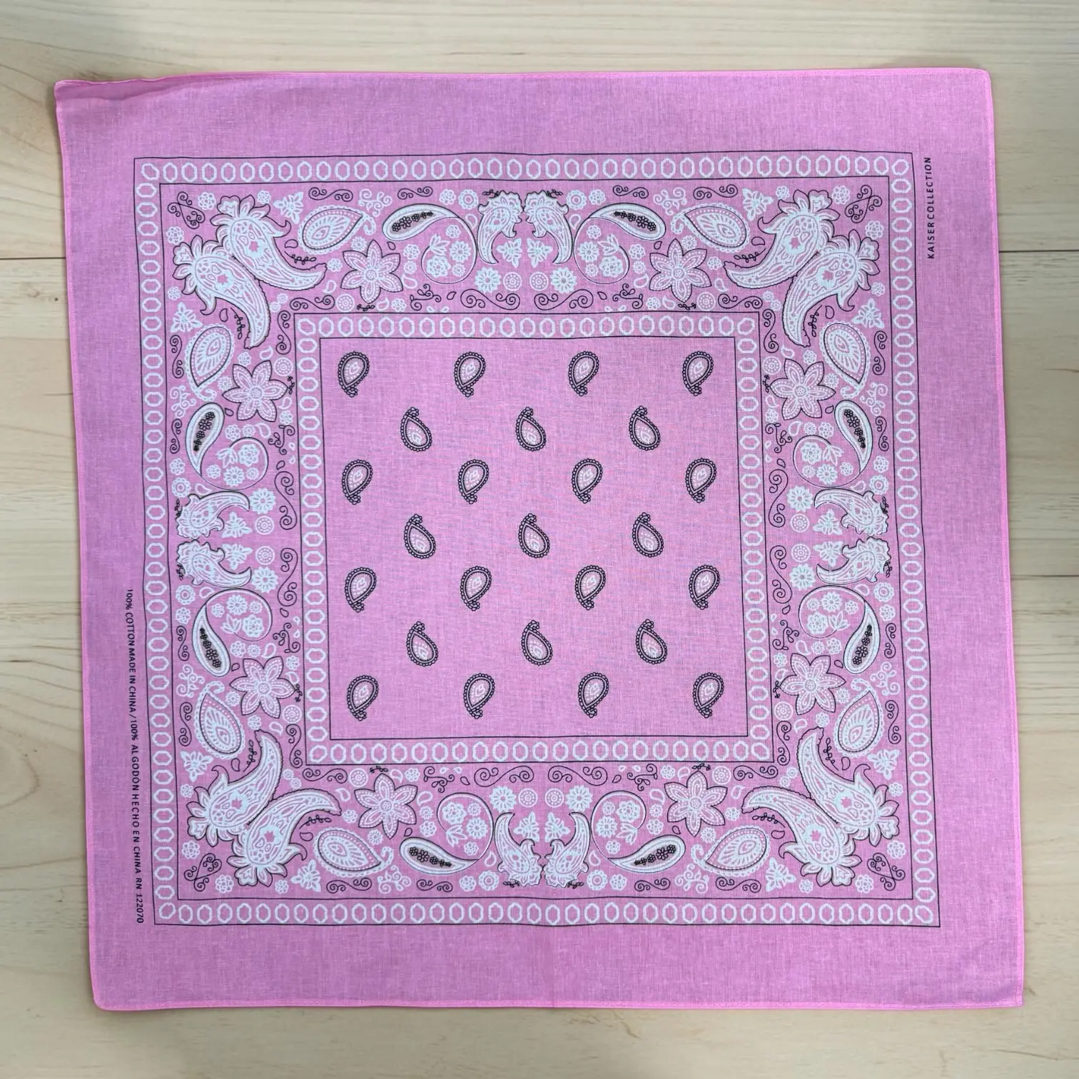 22x22 Cotton Bandana | Classic Paisley Print | Soft & Stylish Multi-Color Head Scarf
