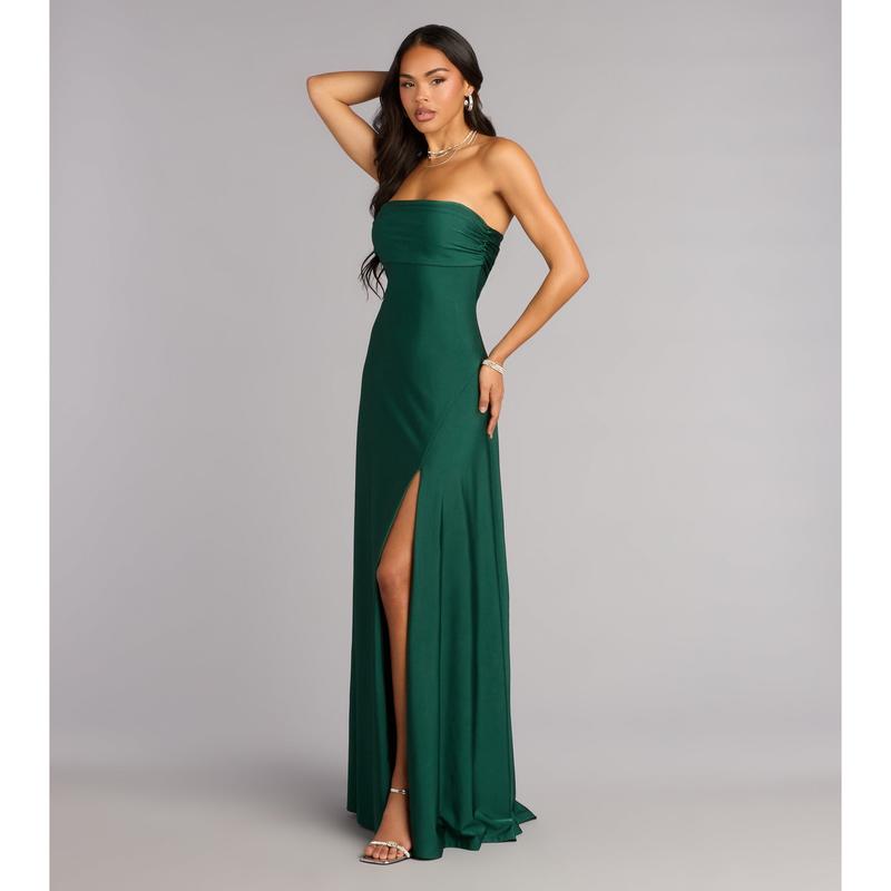 Ally Strapless A-Line Formal Dress