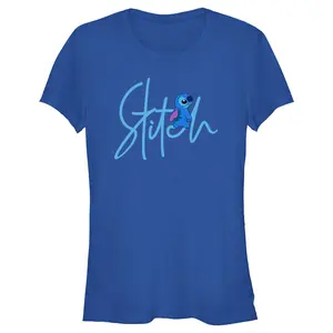 Junior's Lilo & Stitch Alien Signature T-Shirt