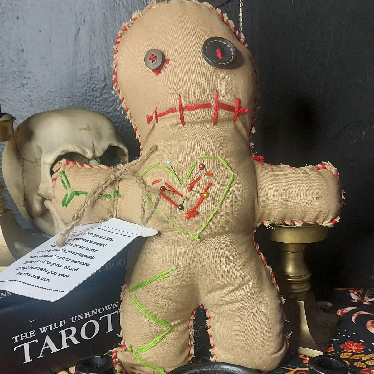 Hand-stitched Poppet for Sympathetic Magic by Crow & Thistle Apothecary - Traditional Witchcraft Supplies